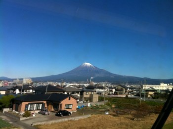 富士山新幹線E席から